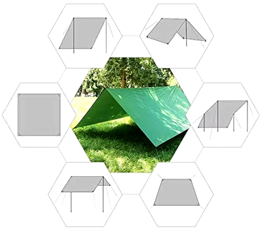 3 Size Hammock Waterproof Rain Fly Tent Tarp Lightweight Portable Waterproof Ripstop Easily Fold Sun Shelter UV Protection