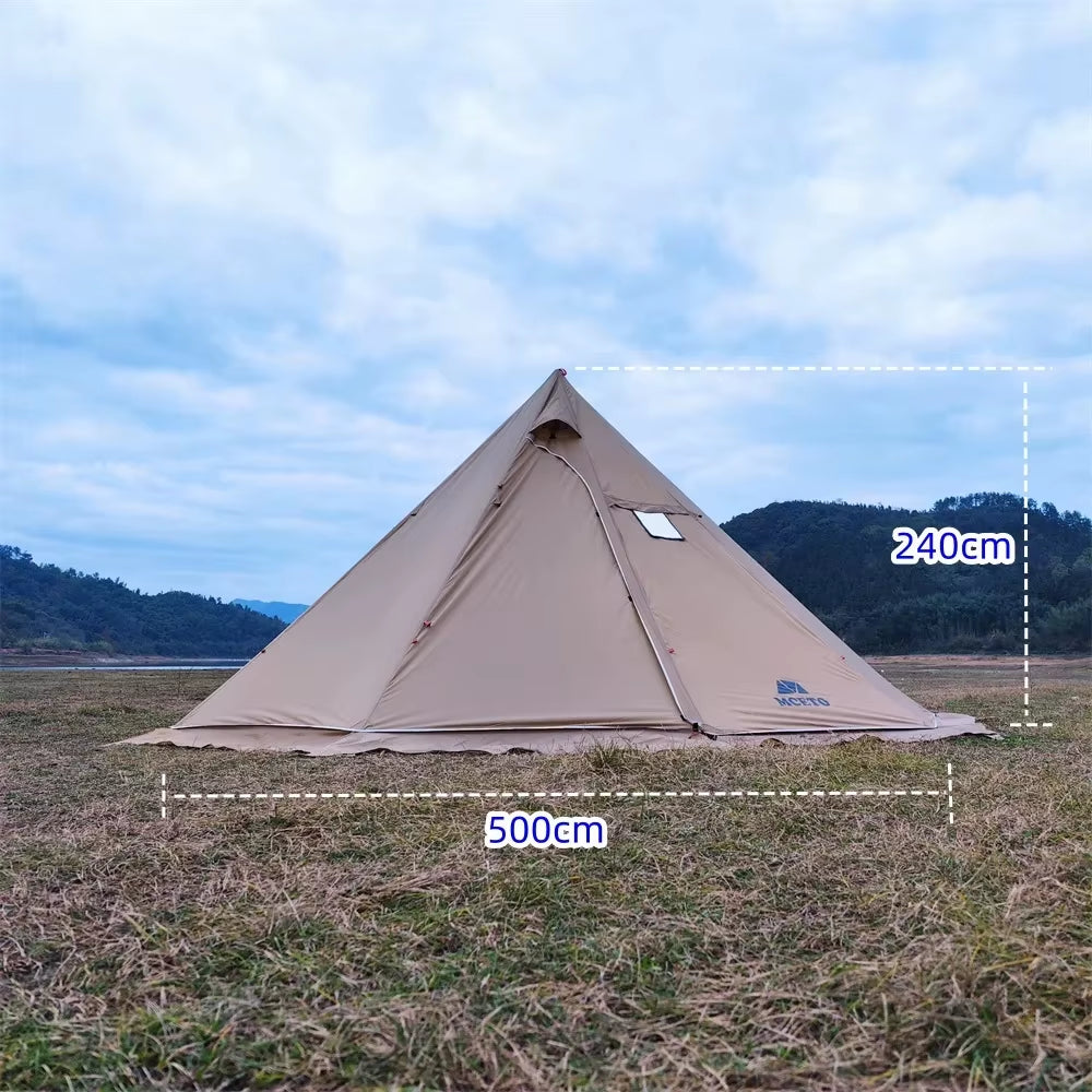 🔥 500PRO Tipi Hot Zelt – Großzügiges, feuerhemmendes Tipi-Zelt für bis zu 8 Personen