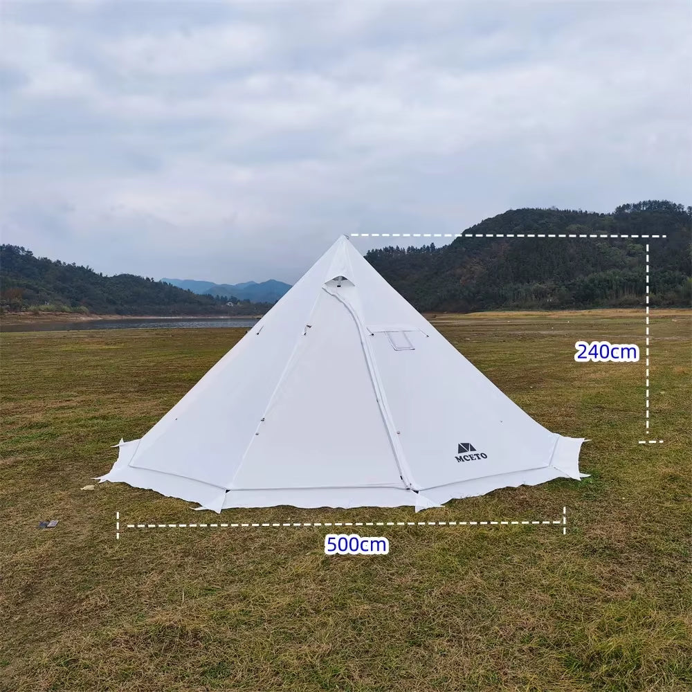 🔥 500PRO Tipi Hot Zelt – Großzügiges, feuerhemmendes Tipi-Zelt für bis zu 8 Personen