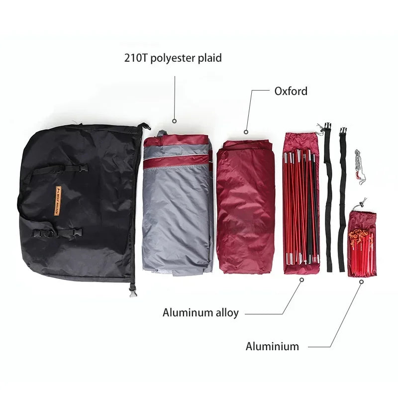🏕️ Motorrad-Wanderzelt Cloud Tourer – Ultraleichtes 2-Personen-Zelt mit Motorrad-Aufbewahrung