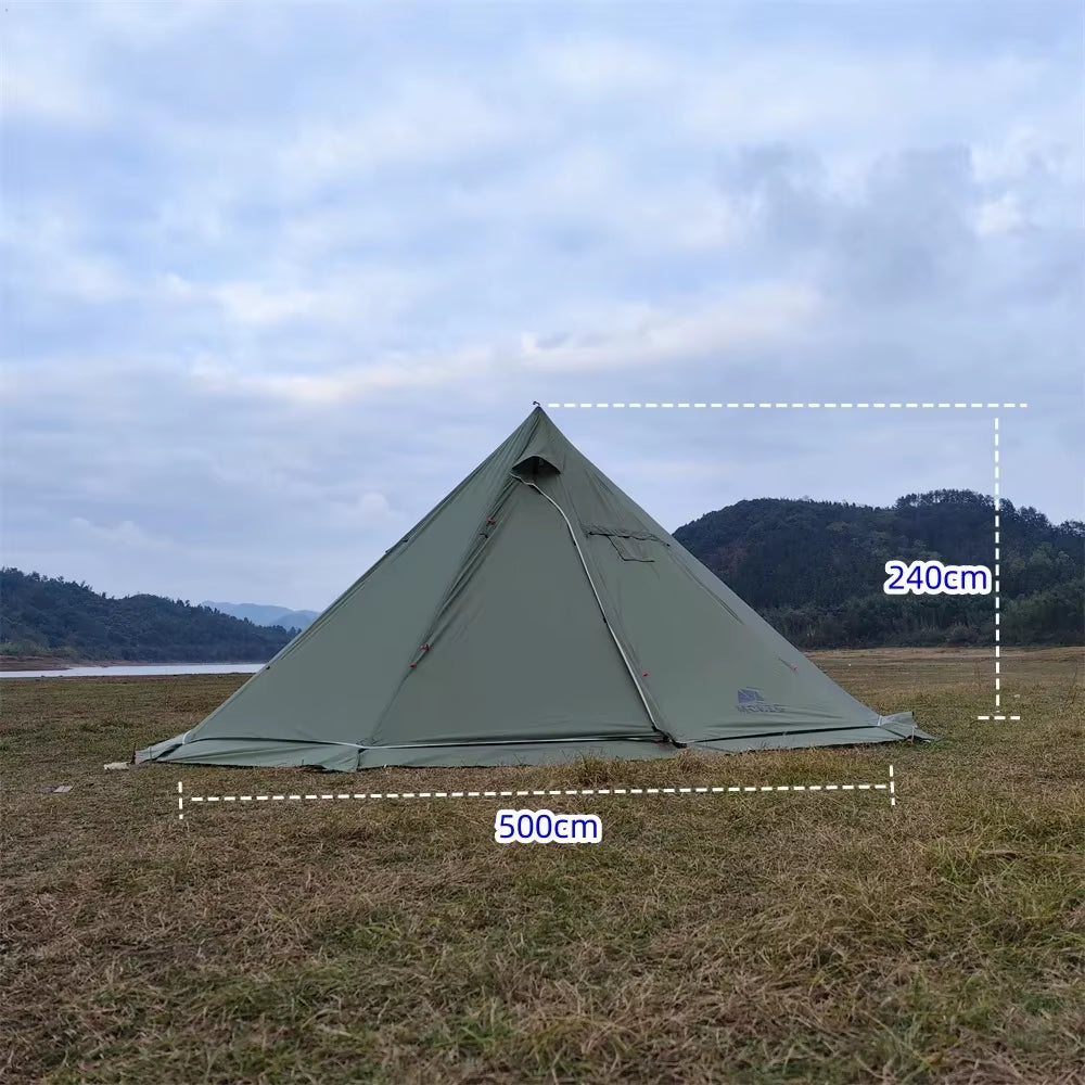 🔥 500PRO Tipi Hot Zelt – Großzügiges, feuerhemmendes Tipi-Zelt für bis zu 8 Personen
